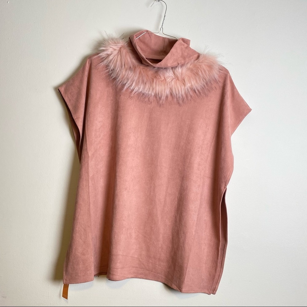 LOF Pink Top Mock Neck One Size